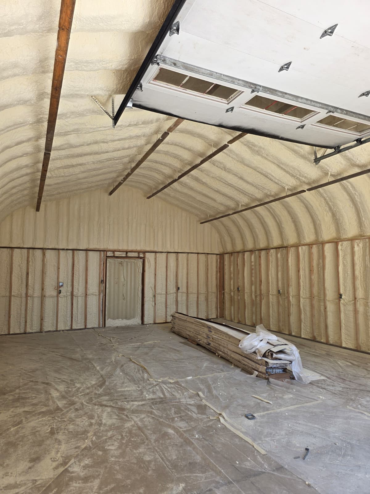 Spray foam insulation applied to residential structure — AT Foam Seattle area
